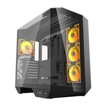 darkFlash Kućište za računalo Darkflash DY470 (crno) + 4 ventilatora