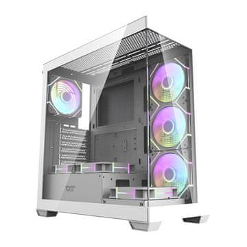 darkFlash Kućište za računalo Darkflash DS900 (bijelo) + 7 ARGB ventilatora