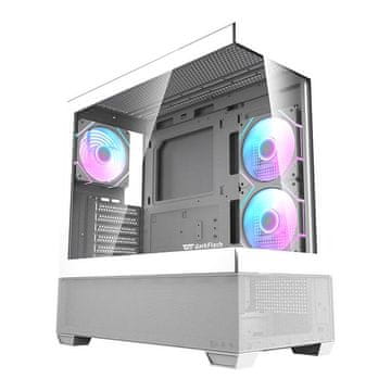 darkFlash Kućište za računalo Darkflash DS900 AIR (bijelo) + 6 ARGB ventilatora