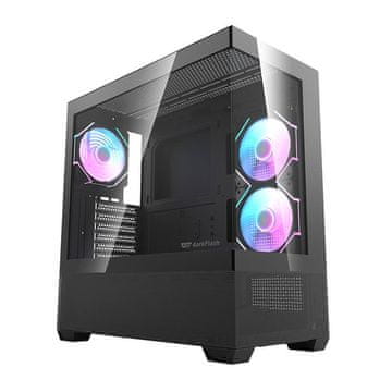 darkFlash Kućište za računalo Darkflash DS900 AIR (crno) + 6 ARGB ventilatora