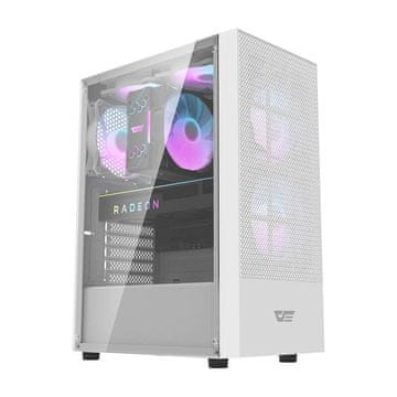 darkFlash Kućište za računalo Darkflash A290 (bijelo) + 3 RGB ventilatora