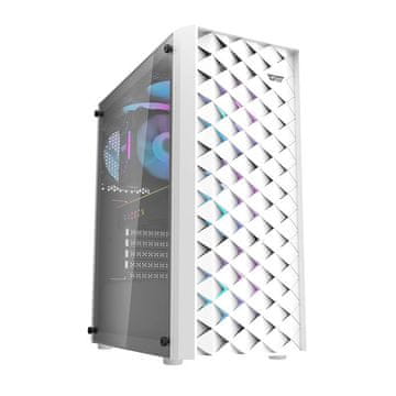 darkFlash Kućište za računalo Darkflash DK351 (bijelo) + 4 RGB ventilatora