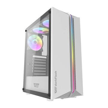 darkFlash Darkflash DK151 LED kućište za računalo (bijelo) + 3 RGB ventilatora