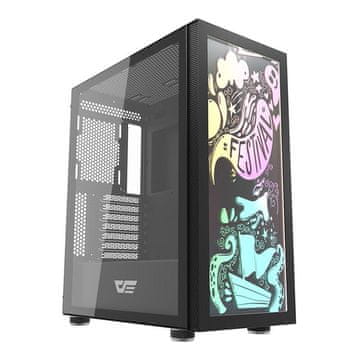 darkFlash Kućište za računalo Darkflash DK210 Graffiti (crno)