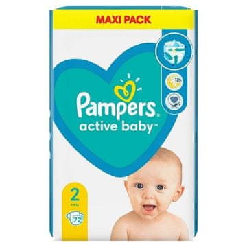 Pampers Pelene Active Baby, veličina 2, 4-8 kg, 72 komada