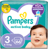 Pampers Pelene Active Baby, veličina 3, 6-10 kg, 66 komada