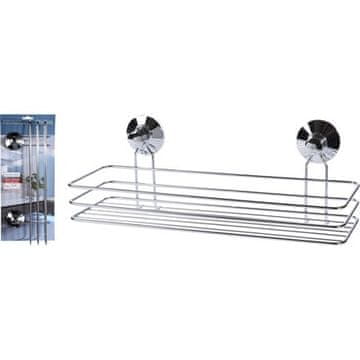 HOMESTYLING Polica KO-C80651830 metalna kupaonska posuda 35 x 11 x 14 cm srebrna