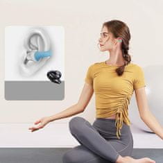 VYZIO® Bežične slušalice s koštanom provodljivošću – Bluetooth 5.3, LED indikator, HiFi zvuk | PROTUNIO, bijela