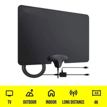 Cool Mango sobna digitalna TV antena za oštriju HD sliku, 4K-ready prijem, 5 V, kabel 3 m