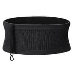 SOLFIT® Pletena sportska torba za struk – rastezljiva, prozračna, više džepova za telefon i ključeve | AIRBELTO, crna, S-M