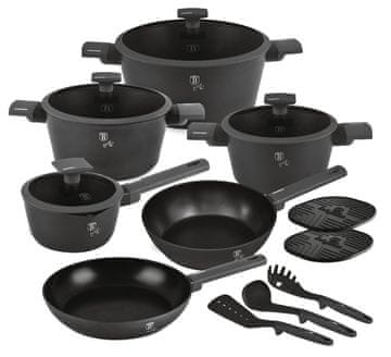 Berlingerhaus Set posuđa od 15 dijelova s titanijskim premazom Anthracite Collection