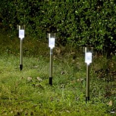 HOME & MARKER® Solarne vrtne lampe na kolcu LED, set 6 kom, vanjska solarna rasvjeta za stazu i dvorište | SOLSTRE