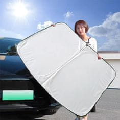 JOIRIDE® Četveroslojno preklopno auto sjenilo 145×80 cm, UV zaštita i reflektirajuća zaštita od topline | SUNDEO