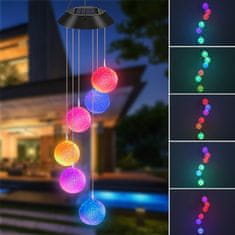HOME & MARKER® LED solarna viseća svjetiljka, vodootporna za terasu, vrt i balkon | AURAWIND