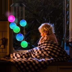 HOME & MARKER® LED solarna viseća svjetiljka, vodootporna za terasu, vrt i balkon | AURAWIND