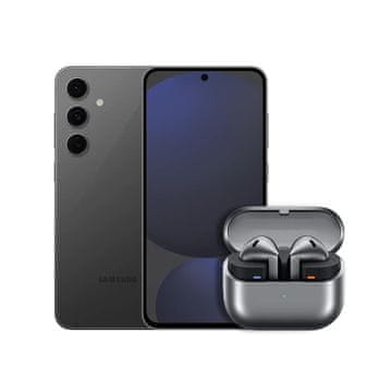 Samsung Galaxy S24 FE pametni telefon, 256 GB, grafitno siva + Galaxy Buds 3 bežične slušalice, srebrne (SM-S721BZKGEUE - 1)