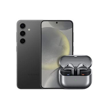 Samsung Galaxy S24 (S921) pametni telefon, 256 GB, crni + Galaxy Buds 3 bežične slušalice, srebrni