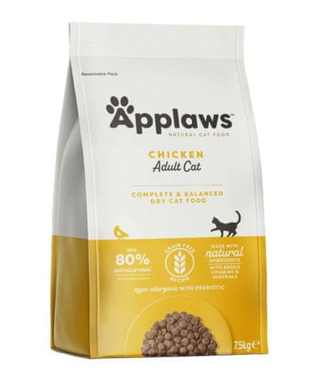 Applaws hrana za odrasle mačke s piletinom, 7,5 kg