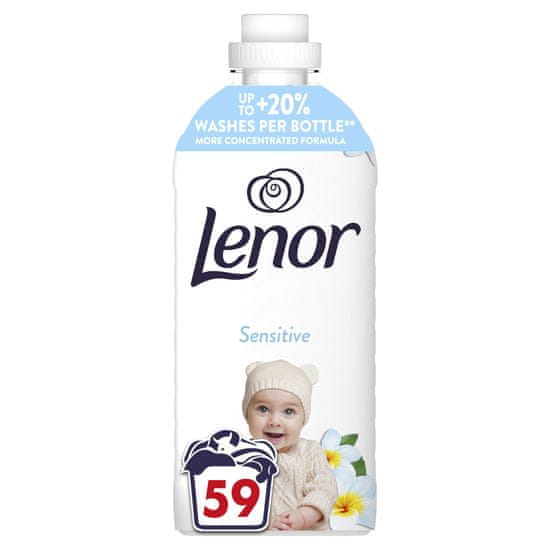 Lenor Omekšivač za rublje Sensitive, 1,25 l, 59 pranja