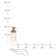 5Five® Dozator sapuna Côme, mramorni efekt, bež, 7,1x7,1x19,3 cm