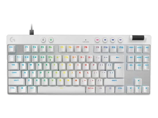 Logitech G Pro X TKL Rapid gaming tipkovnica, USB, SLO gravura, bijela (920-013242)