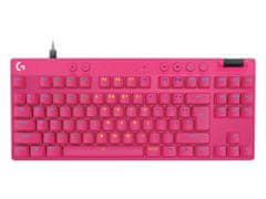 Logitech G Pro X TKL Rapid gaming tipkovnica, USB, SLO gravura, magenta (920-013253)