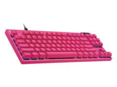 Logitech G Pro X TKL Rapid gaming tipkovnica, USB, SLO gravura, magenta (920-013253)
