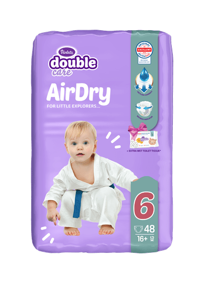 Violeta Air Dry Junior Plus pelene, vel. 6, 48/1 + toaletni papir, vlažni