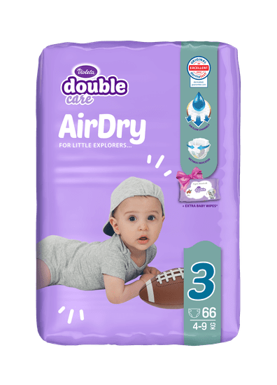 Violeta Air Dry Midi pelene, vel. 3, 66/1 + maramice, vlažne