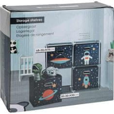 HOMESTYLING Dječji ormarić za pohranu KO-C80653180 s 4 kutije dječji svemir