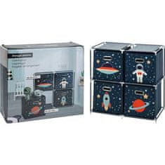 HOMESTYLING Dječji ormarić za pohranu KO-C80653180 s 4 kutije dječji svemir