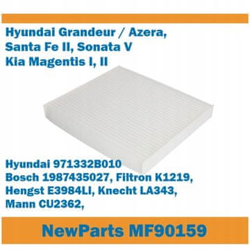 Novi dijelovi Filteri MF90159 - Filter kabine