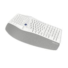 Delux Bežična ergonomska tipkovnica Delux GM901D BT+2.4G (bijela)