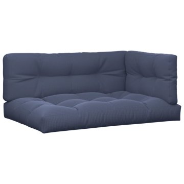 Vidaxl Jastuci za palete 3 kom modri od tkanine