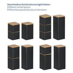 Kela Kutija za pohranu KL-17887 Kiril metal black 11.5x11.5x9.5cm 800.0ml