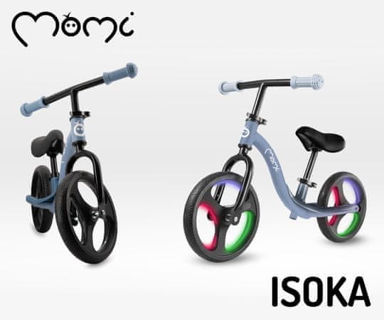 MoMi Isoka poganjalec, nastavljivo krmilo in sedež, moder