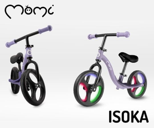  MoMi Isoka poganjalec, nastavljivo krmilo in sedež, vijolično