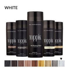 Toppik vlakna za kosu, Bjela / White (velika 27,5 g, do 50 nanosa)