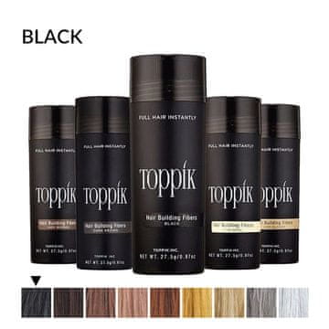LEGIT Toppik vlakna za kosu, Black / Crna (velika 27,5 g, do 50 nanosa)