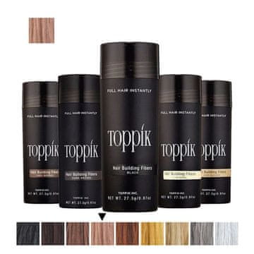 Toppik vlakna za kosu, Light Brown / Svijetlo smeđa (velika 27,5 g, do 50 nanosa)
