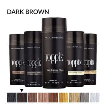 LEGIT Toppik vlakna za kosu, Dark Brown / Tamno smeđa (velika 27,5 g, do 50 nanosa)
