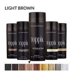 Toppik vlakna za kosu, Light Brown / Svijetlo smeđa (velika 27,5 g, do 50 nanosa)