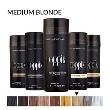 LEGIT Toppik vlakna za kosu, Medium Blonde / Srednje plavuša (velika 27,5 g, do 50 nanosa)
