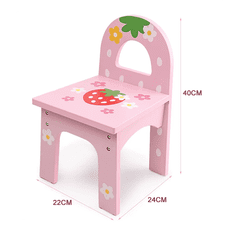 Tuktuk Dječji drveni toaletni stolić s stolicom za male princeze