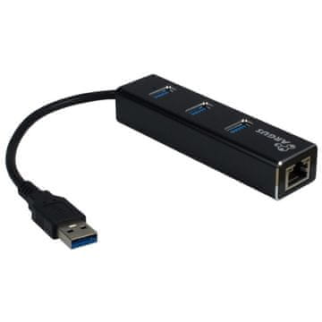 Inter-tech ARGUS IT-310 Gigabit LAN USB 3.0 3-portni hub mrežni adapter