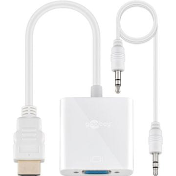 Goobay HDMI na VGA 0,15m bijeli adapter