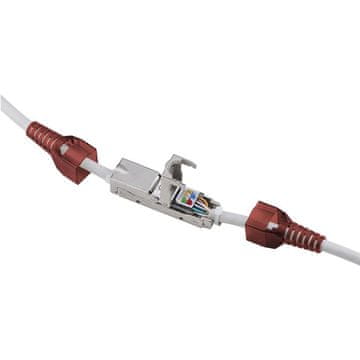 Goobay CAT 6 2xRJ45 LAN STP IDC crveni kabelski priključak