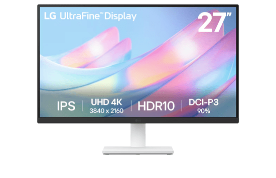 LG 27US550-W monitor, 68,4 cm, IPS, 4K UHD, bijeli (27US550-W.AEU)