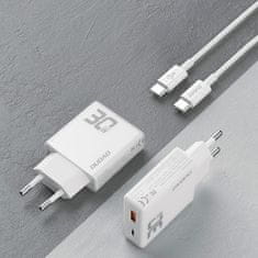 DUDAO A30EUT GaN punjač USB / USB-C 30W + kabel USB-C, bijela