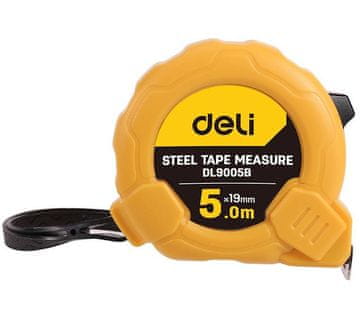 Deli Tools Čelična mjerna traka 5m/19mm Deli Tools EDL9005B (žuta)